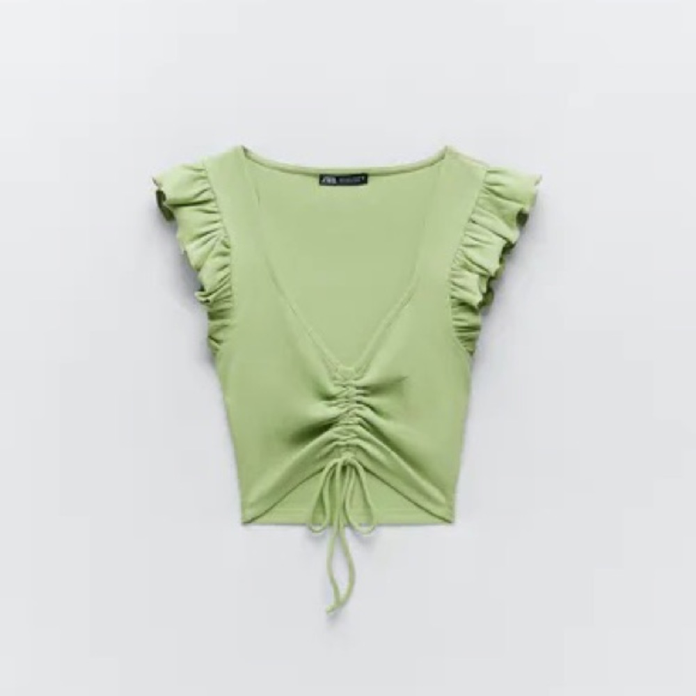 Zara ruffled crop top